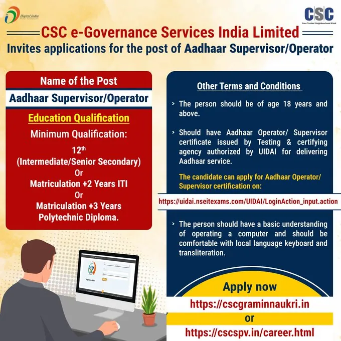 Aadhar-Operator-Supervisor-Vacancy-2024